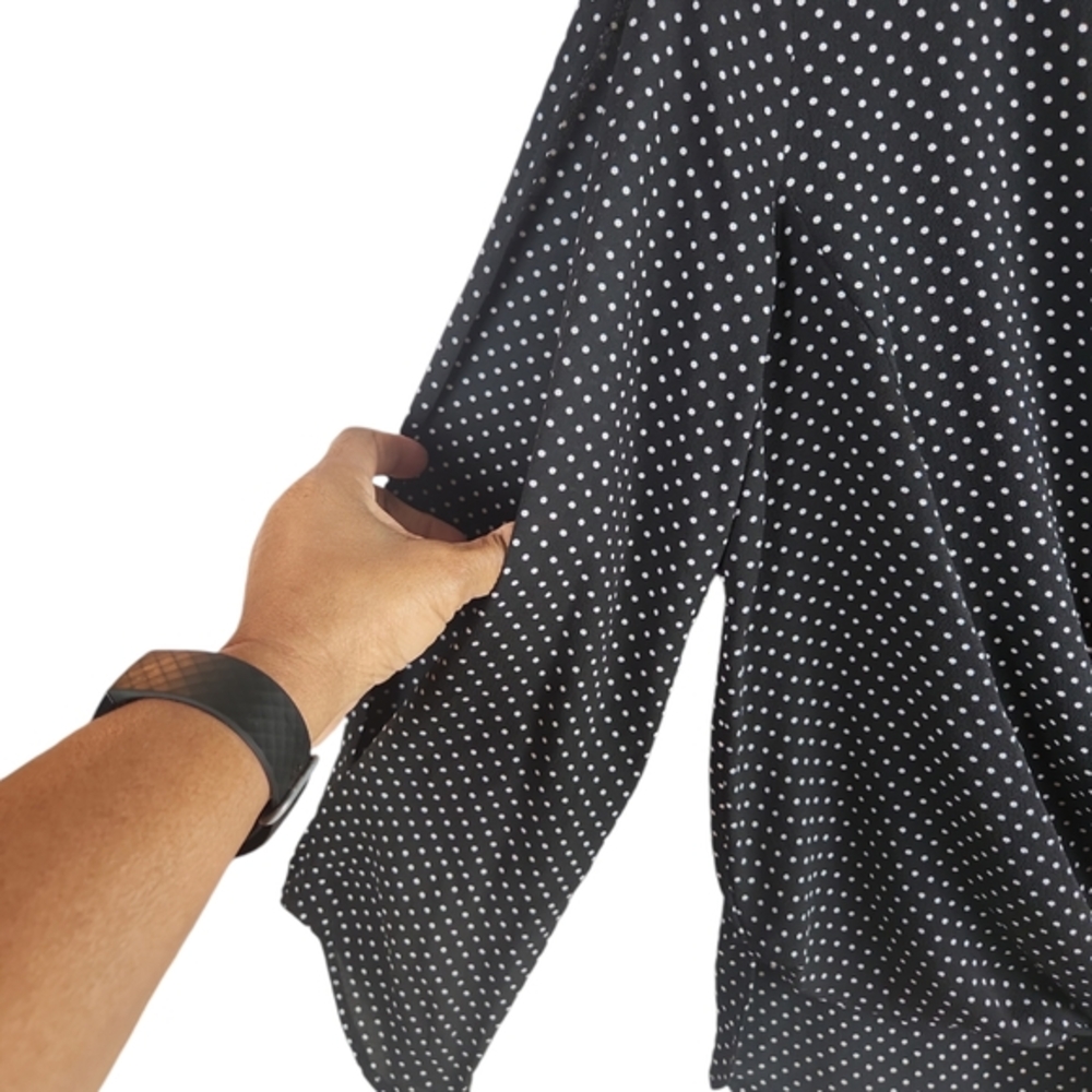 NWT, Nygard, Women's black top with white polka dots. Sz S/P - Picture 7 of 10